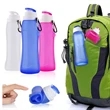 Custom Foldable Silicone Water Bottle | https://www.bestnamebadges.com