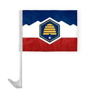 Utah (Design2023) Car Flag | https://www.bestnamebadges.com