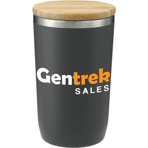 FSC® 100% Bamboo lid 14oz Brees Copper Vac Tumbler | https://www.bestnamebadges.com