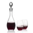 Malvern Decanter & Carlita Stemless Wine | https://www.bestnamebadges.com