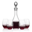 Malvern Decanter & Carlita Stemless Wine | https://www.bestnamebadges.com