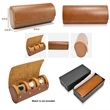 Portable PU Leather Three-Slot Watch Storage Display Box | https://www.bestnamebadges.com