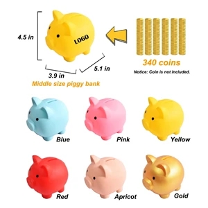 Six Colors Cute Piggy Bank - Middle Size