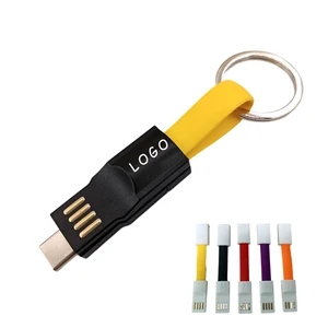3 In 1 Magnetic Keychain USB Charging Data Cable