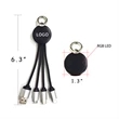 3 In 1 Portable Charging Cable With Illuminated Keychain | https://www.bestnamebadges.com