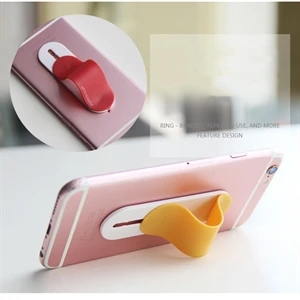 Collapsible Sliding Cell Phone Finger Grip Holder & Stand