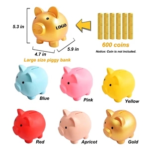 Six Colors Cute Piggy Bank - Large Size