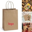 Square Bottom Recyclable Kraft Brown Paper Bags With Handles | https://www.bestnamebadges.com