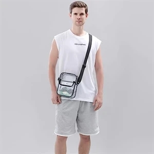 Clear Crossbody Purse Stadium Approved PVC Bag | https://www.bestnamebadges.com