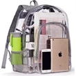 Heavy Duty Clear PVC Transparent Backpack (16.5"X14"X5") | https://www.bestnamebadges.com