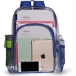 Heavy Duty Clear PVC Transparent Backpack (16.5"X14"X5") | https://www.bestnamebadges.com
