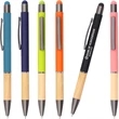 Bamboo Soft Touch Rubber Metal Pen | https://www.bestnamebadges.com