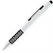 Click Honey Comb Soft Touch Rubber Metal Pen | https://www.bestnamebadges.com
