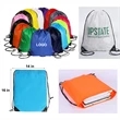 16" x 14" Waterproof Polyester Drawstring Backpack | https://www.bestnamebadges.com