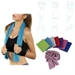 Custom Microfiber Workout Cooling Towel | https://www.bestnamebadges.com