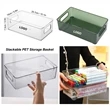Stackable PET Clear Desktop Organizer Storage Basket | https://www.bestnamebadges.com