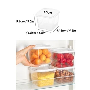 3.6"H PP Square Food Container Lunch Box