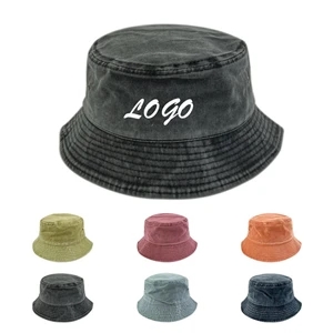 Washed Cotton Bucket Hat