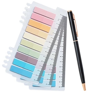 3 PCS Sticky Note Tabs Ruler with Pen Set | https://www.bestnamebadges.com