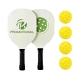 Custom Wooden Pickle Ball Paddles Set With Carrying Bag | https://www.bestnamebadges.com