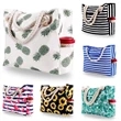 Large Beach Canvas Tote Bag | https://www.bestnamebadges.com