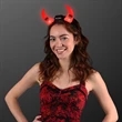 Large Devil Horns Light Up Headband | https://www.bestnamebadges.com