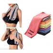 Custom 11.8 x 35 Microfiber Quick Dry Sports Towel | https://www.bestnamebadges.com