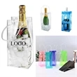 4.33'' PVC Clear Wine Ice Tote Bag | https://www.bestnamebadges.com