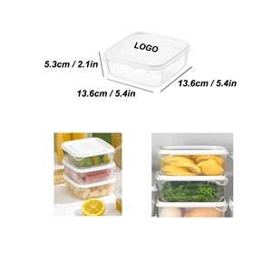 2.1"H PP Square Food Container Lunch Box
