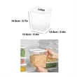 5.7"H PP Square Food Container Lunch Box | https://www.bestnamebadges.com