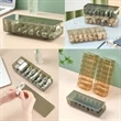 Stackable Bus-Shaped 8-Slot Data Cable Sorage Box w/ Lid | https://www.bestnamebadges.com