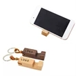Eco-Friendly And Versatile Wood Phone Stand With Key Chain | https://www.bestnamebadges.com