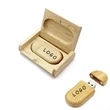 Portable And multifunctional Wooden Oval USB Flash Drive | https://www.bestnamebadges.com