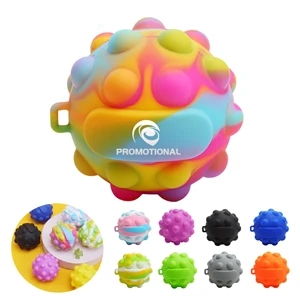 Custom Silicone Tie Dye Stress Ball Push Pop bubble balls | https://www.bestnamebadges.com