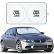 Custom Automotive Windshield Sunshades With Storage Pouch | https://www.bestnamebadges.com