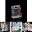 Frosted Clear Waterproof Plastic Gift Bags With Handle | https://www.bestnamebadges.com