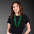 Rounded Mini Shamrocks Bead Necklace (Non-Light Up) | https://www.bestnamebadges.com