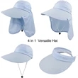 UV Protection Foldable Outdoor Sunscreen Hats | https://www.bestnamebadges.com