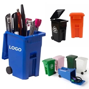 4.8'' Mini Plastic Trash Can Desktop Pen Holder