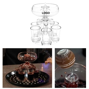 Upgraded Dolphin Siphon 6 Shot Glass Dispenser and Holder