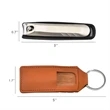 Leather Keychain with Nail Clippers Set Manicure Kit | https://www.bestnamebadges.com