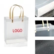 Frosted Clear Waterproof Plastic Gift Bag With Handle | https://www.bestnamebadges.com