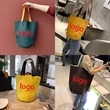 Reuseable Bucket Non Woven Tote Bag With Handle | https://www.bestnamebadges.com