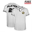 Custom 2-Button Front Baseball Jersey (Full Dye Sublimated) | https://www.bestnamebadges.com
