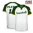 Custom 2-Button Front Baseball Jersey (Full Dye Sublimated) | https://www.bestnamebadges.com