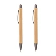 Lucky Clicker Bamboo Pen & Pencil Set | https://www.bestnamebadges.com