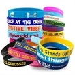 1/4" Debossed Color Filled Wristband | https://www.bestnamebadges.com