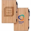4x6 Bamboo Phone Holder Notepad & Pen Set with Sticky Notes | https://www.bestnamebadges.com