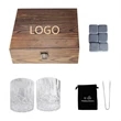 Gift Set Whiskey Glasses With Chilling Stones | https://www.bestnamebadges.com