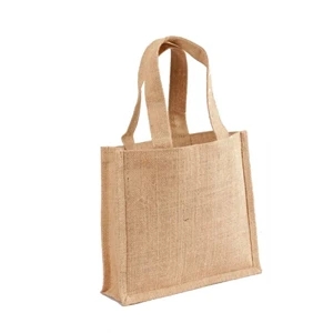 Two Tone small Jute Gift Bag with self handles